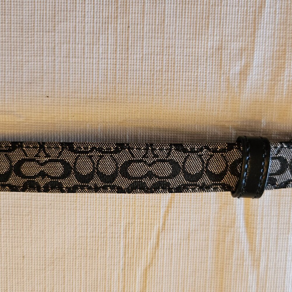 Coach grey with black leather belt for women